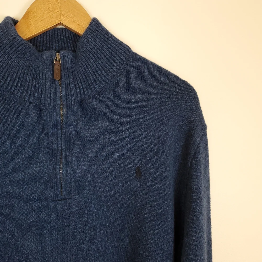 Polo Ralph Lauren Navy 1/4 Zip Pullover Sweater